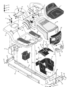 Part Location Diagram of F-020722L Murray Instruction Book & Parts List